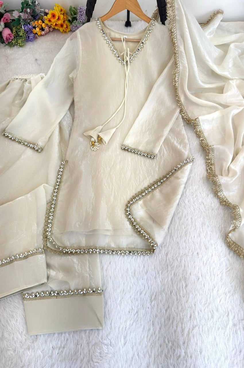 MISTY BEIGE FARSI STYLE SALWAR SUIT