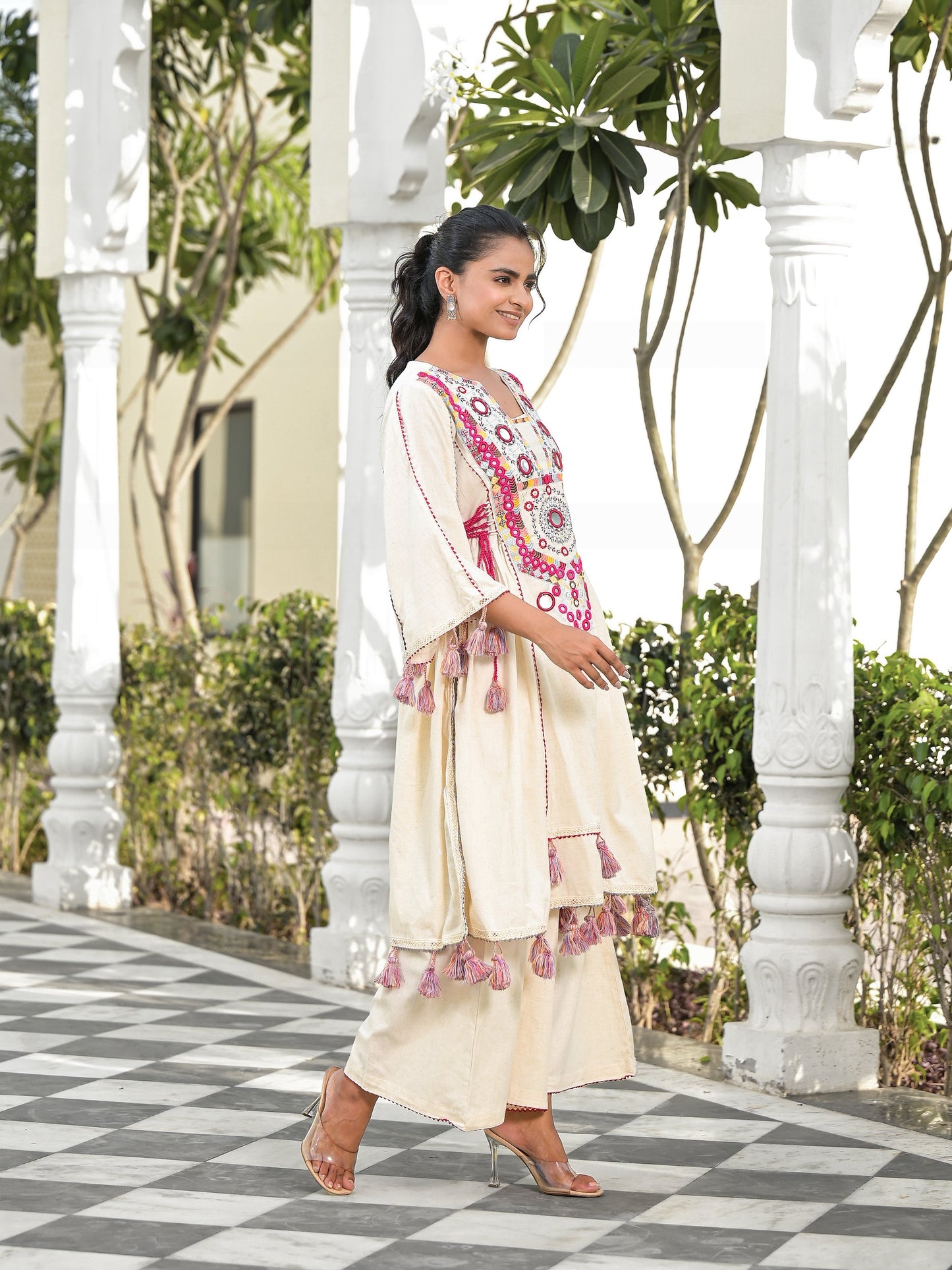 RAKHI SPECIAL PREMIUM KHADI COTTON DESIGNER LOOK CO-ORD SET