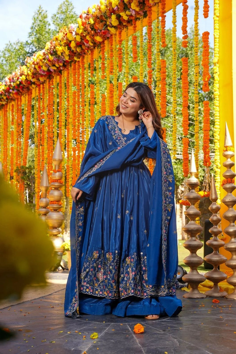 ARMANI FLORAL ANARKALI SUIT SET OF 3