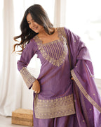 ONION PINK COLOR NC VICHITRA SILK FARSHI SALWAR SUIT