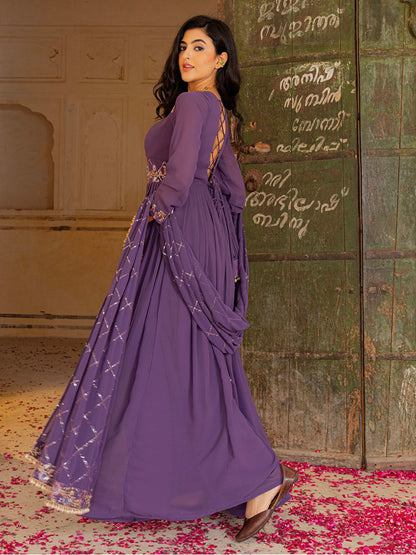 PREMIUM READYMADE GOWN DUPATTA SET