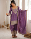 ONION PINK COLOR NC VICHITRA SILK FARSHI SALWAR SUIT
