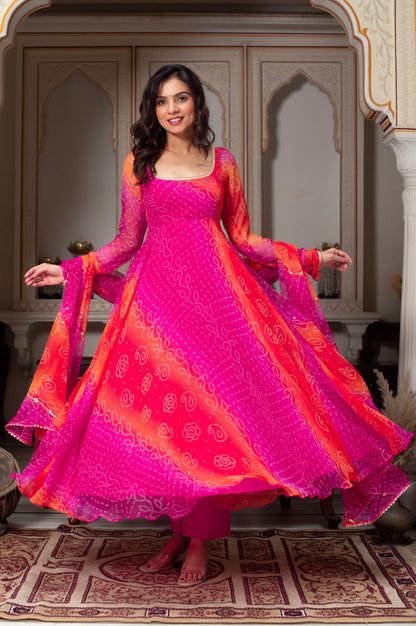 EXOTIC RANGOLI GEORGETTE SUIT SET OF 3
