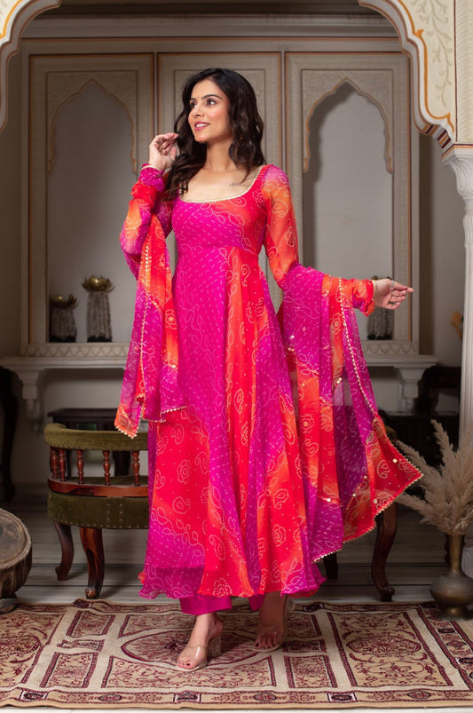 EXOTIC RANGOLI GEORGETTE SUIT SET OF 3