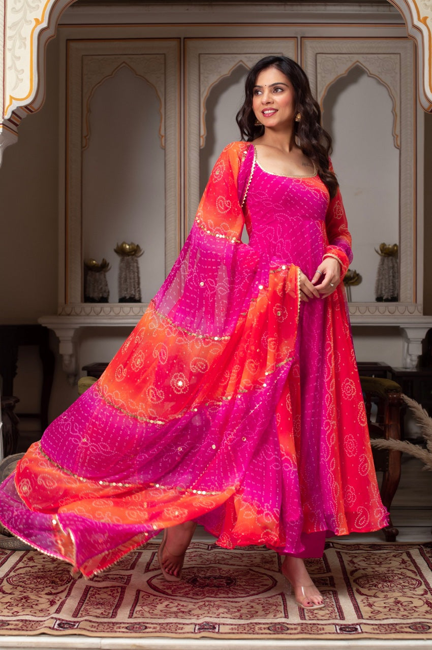 EXOTIC RANGOLI GEORGETTE SUIT SET OF 3