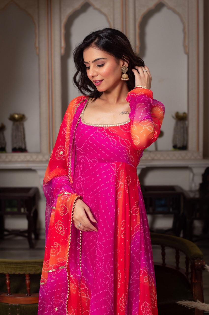 EXOTIC RANGOLI GEORGETTE SUIT SET OF 3
