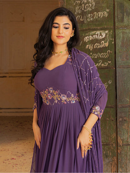 PREMIUM READYMADE GOWN DUPATTA SET