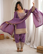 ONION PINK COLOR NC VICHITRA SILK FARSHI SALWAR SUIT