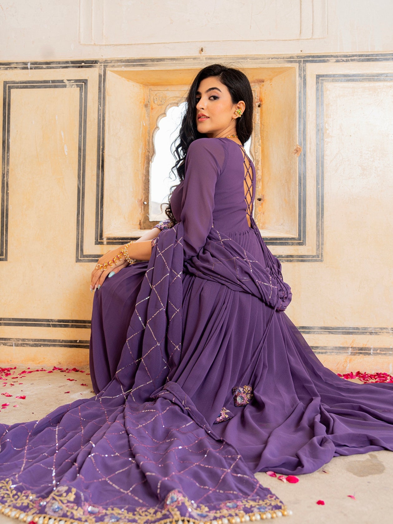 PREMIUM READYMADE GOWN DUPATTA SET