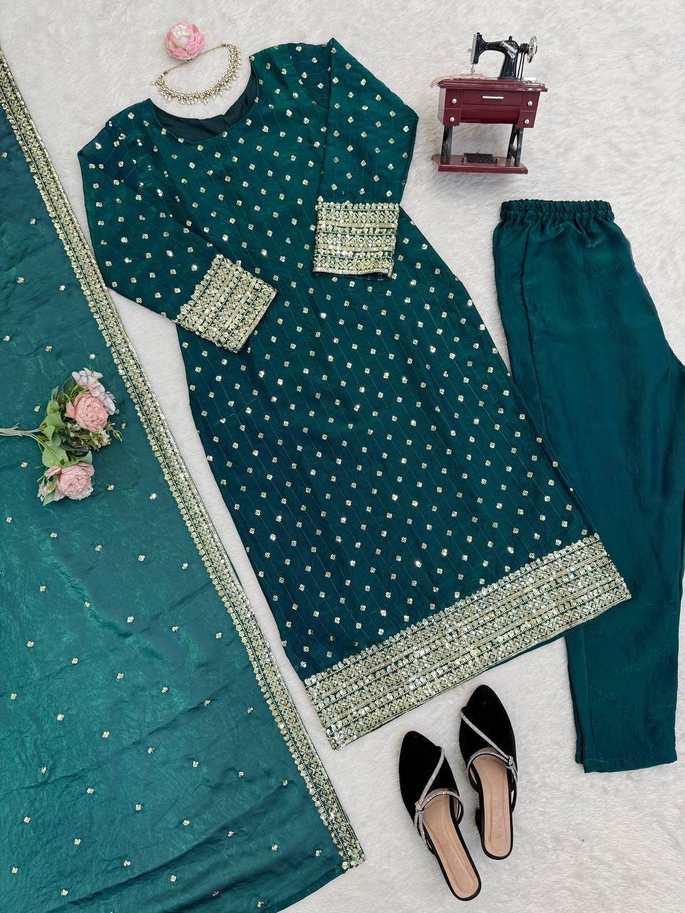 PRUSSIAN BLUE SUIT SET BY CHOLICART