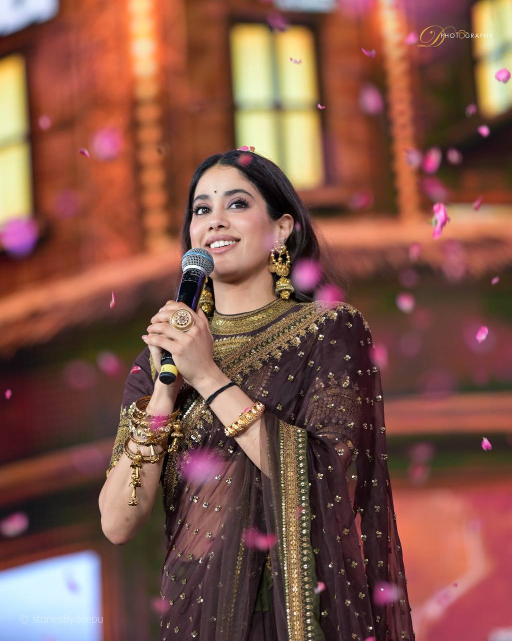 PREMIUM MOCHA EMBROIDERED DESIGNER SAREE