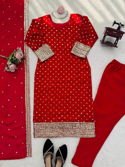 CRIMSON RED SUIT SET BY CHOLICART