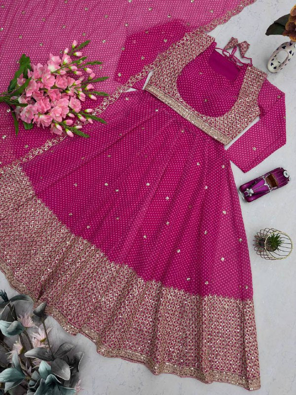 PINK COLOR PARTY WEAR LOOK DESIGNER GOWN