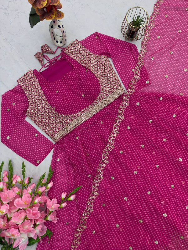 PINK COLOR PARTY WEAR LOOK DESIGNER GOWN