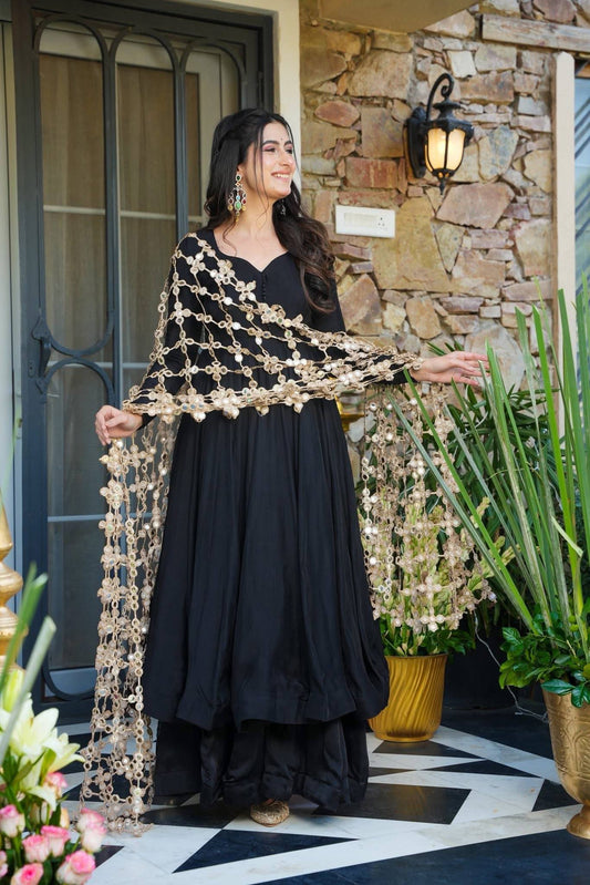 TRENDING ROMAN SILK FABRIC 3 PIECE SET