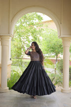 ESHANI NOIR GOTA PATTI & MIRROR WORK FULLY FLARED NAVRATRI GOWN