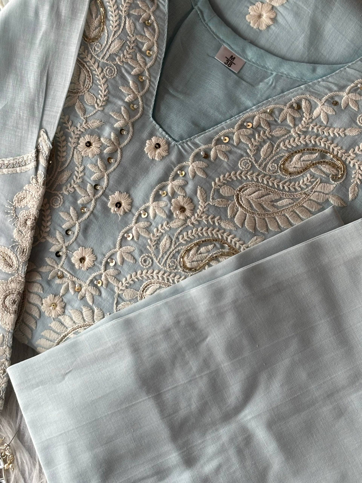 DESIGNER LOOK PURE MUL COTTON A-LINE ANARKALI SUIT SET