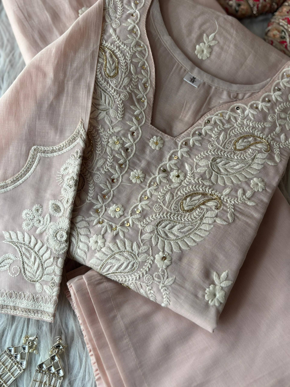 DESIGNER LOOK PURE MUL COTTON A-LINE ANARKALI SUIT SET