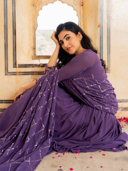 PREMIUM READYMADE GOWN DUPATTA SET