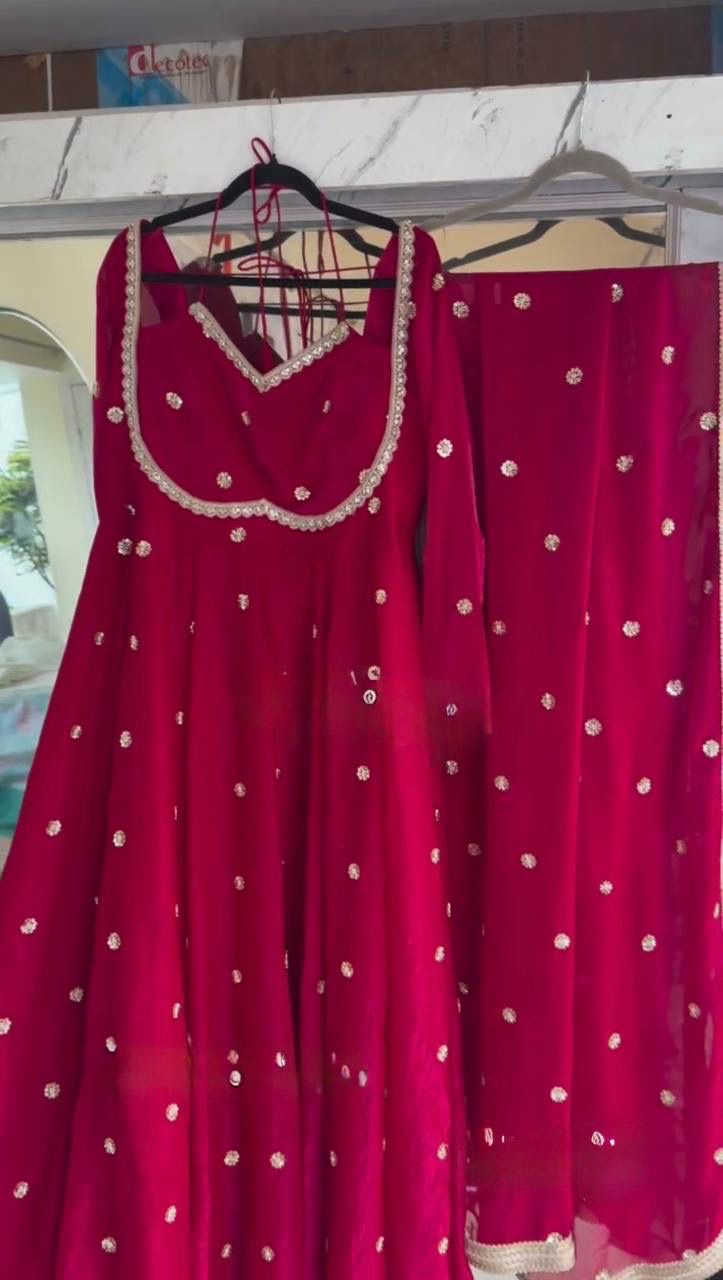 PREMIUM FESTIVE COLLECTION RIVAA ANARKALI SUIT SET OF 3