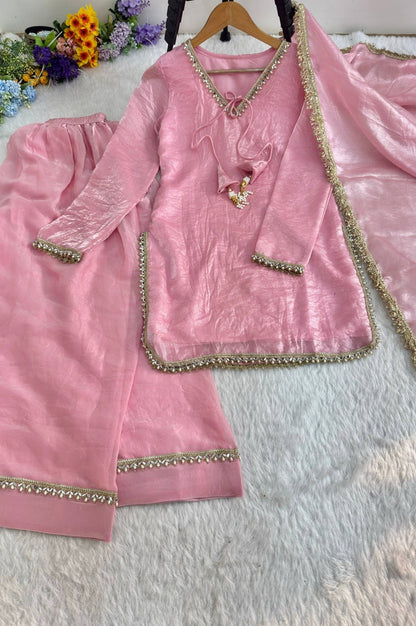 BABY PINK FARSI STYLE SALWAR SUIT