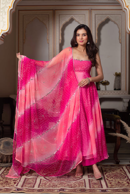 EXOTIC MENAKA RANGOLI GEORGETTE SUIT SET OF 3