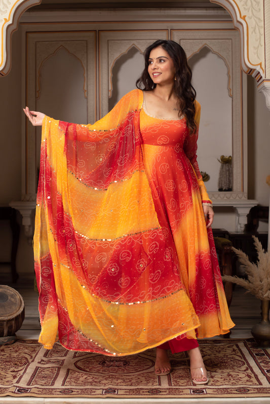 EXOTIC SAWAN RANGOLI GEORGETTE SUIT SET OF 3