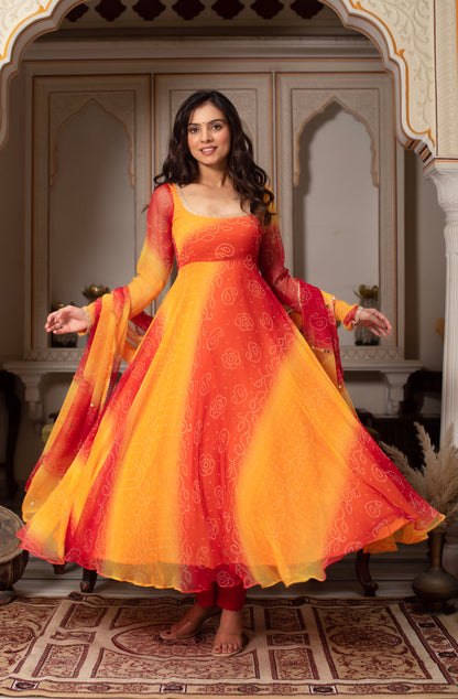 EXOTIC SAWAN RANGOLI GEORGETTE SUIT SET OF 3