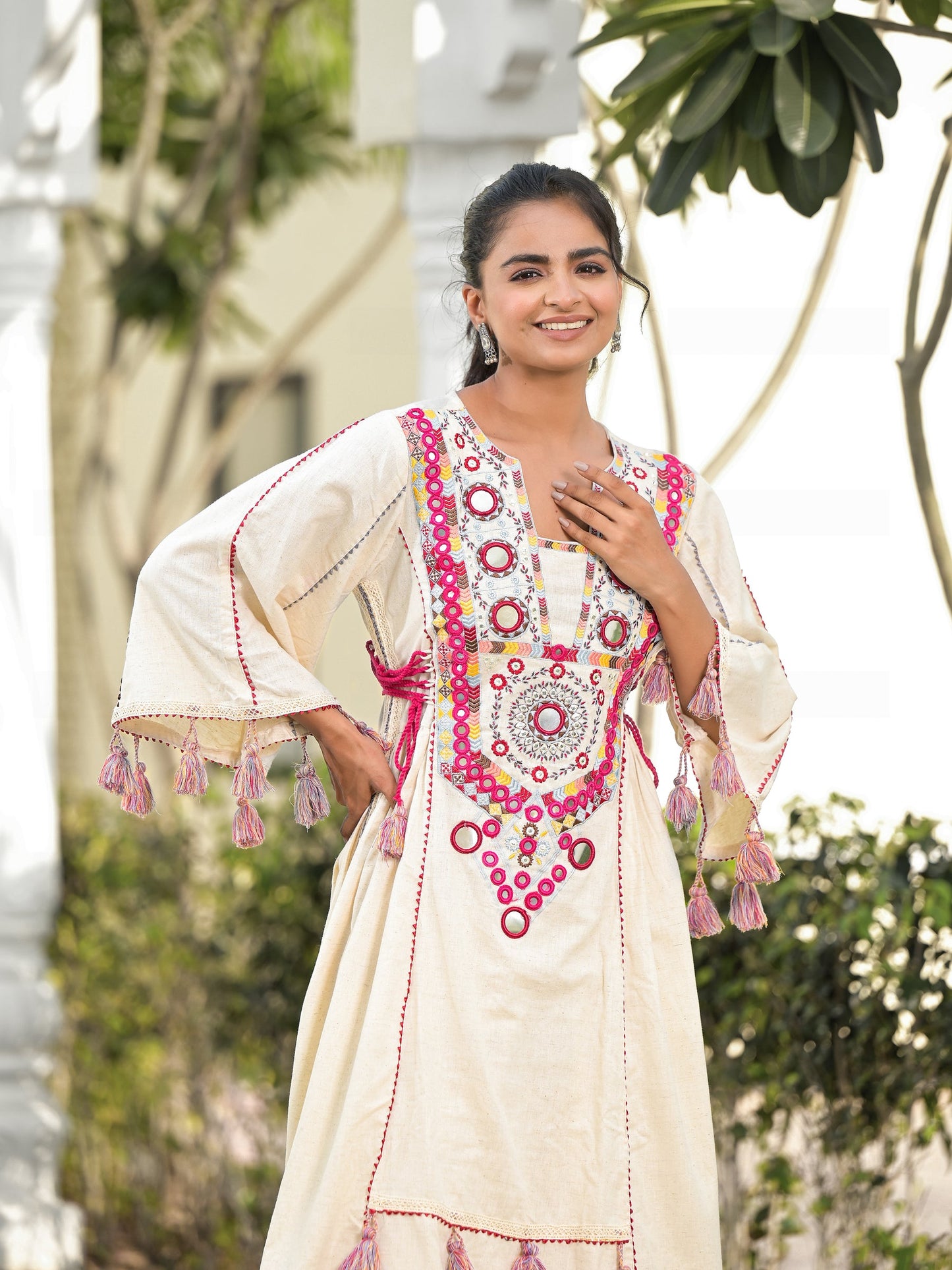 RAKHI SPECIAL PREMIUM KHADI COTTON DESIGNER LOOK CO-ORD SET