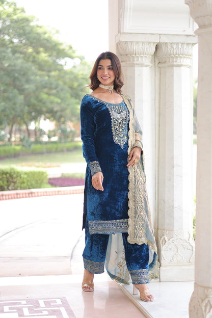 MORPEACH COLOR VELVET BASE SALWAR KAMEEZ