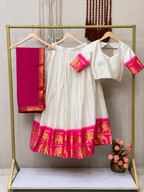 TRADITIONAL ONAM SPECIAL POLY COTTON SILK HALF SAREE