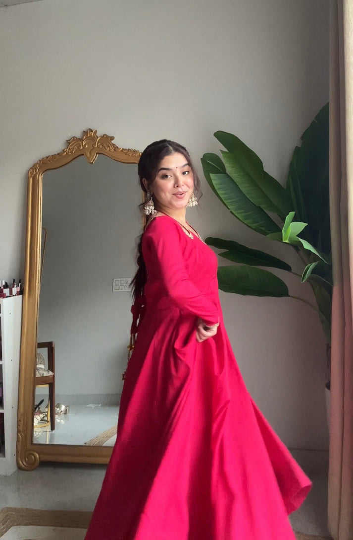 PINK COLOR FESTIVE SPECIAL ANARKALI SUIT SET