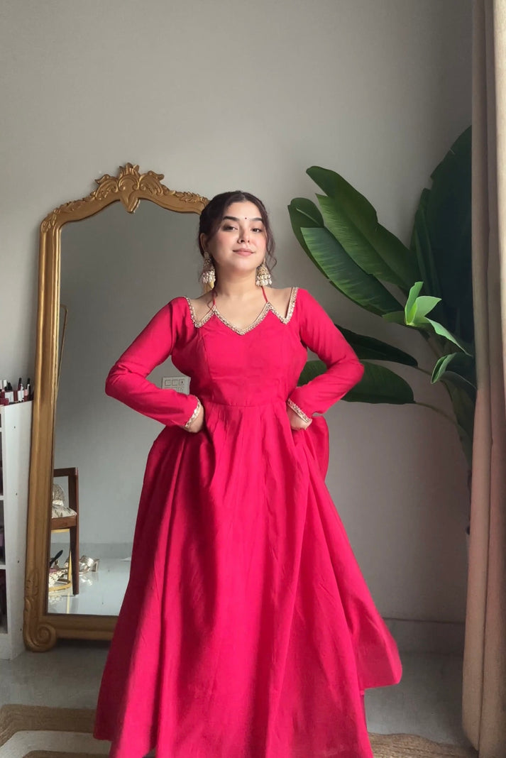 PINK COLOR FESTIVE SPECIAL ANARKALI SUIT SET