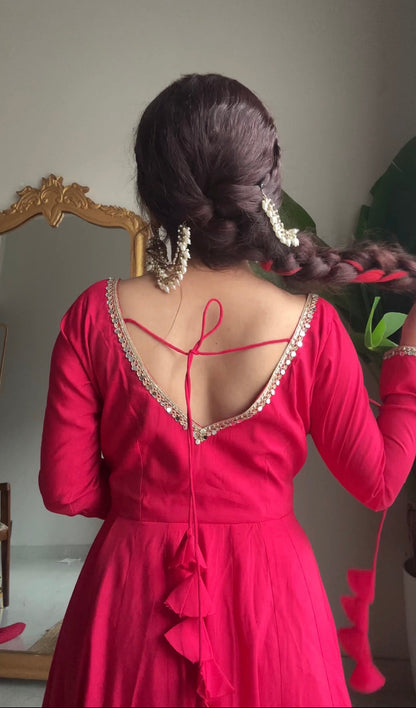 PINK COLOR FESTIVE SPECIAL ANARKALI SUIT SET