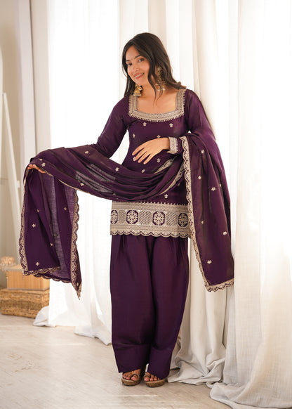 SHAHI JAMUNI DESIGNER FARSHI SALWAR SUIT SET