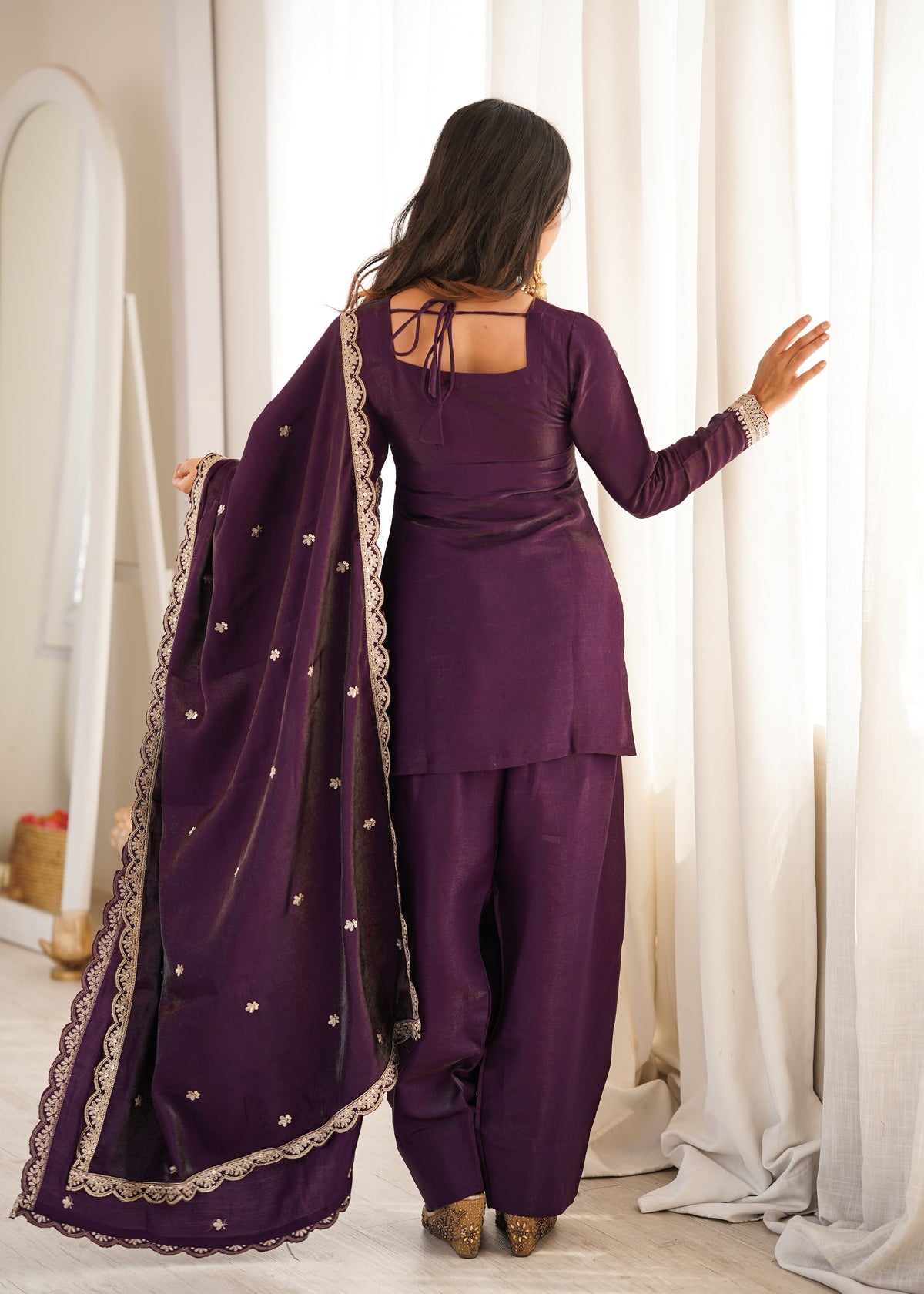 SHAHI JAMUNI DESIGNER FARSHI SALWAR SUIT SET
