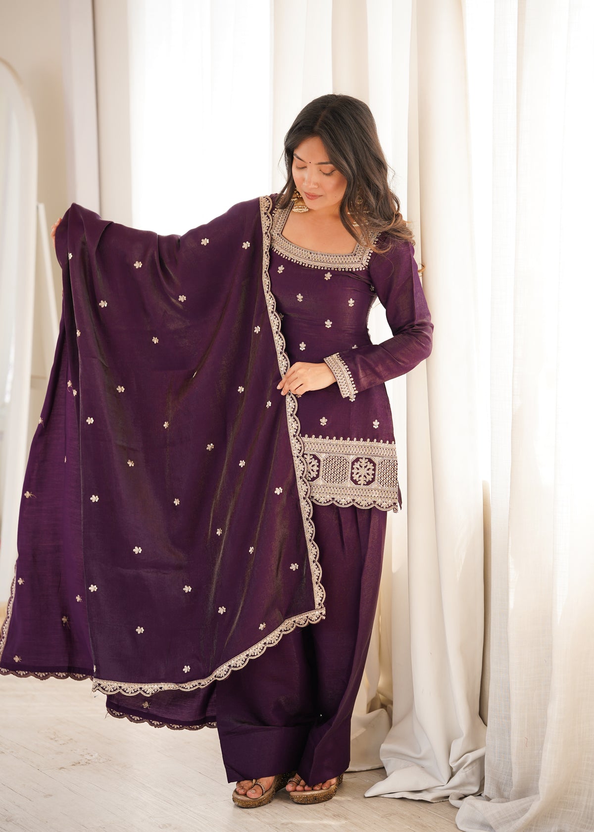 SHAHI JAMUNI DESIGNER FARSHI SALWAR SUIT SET