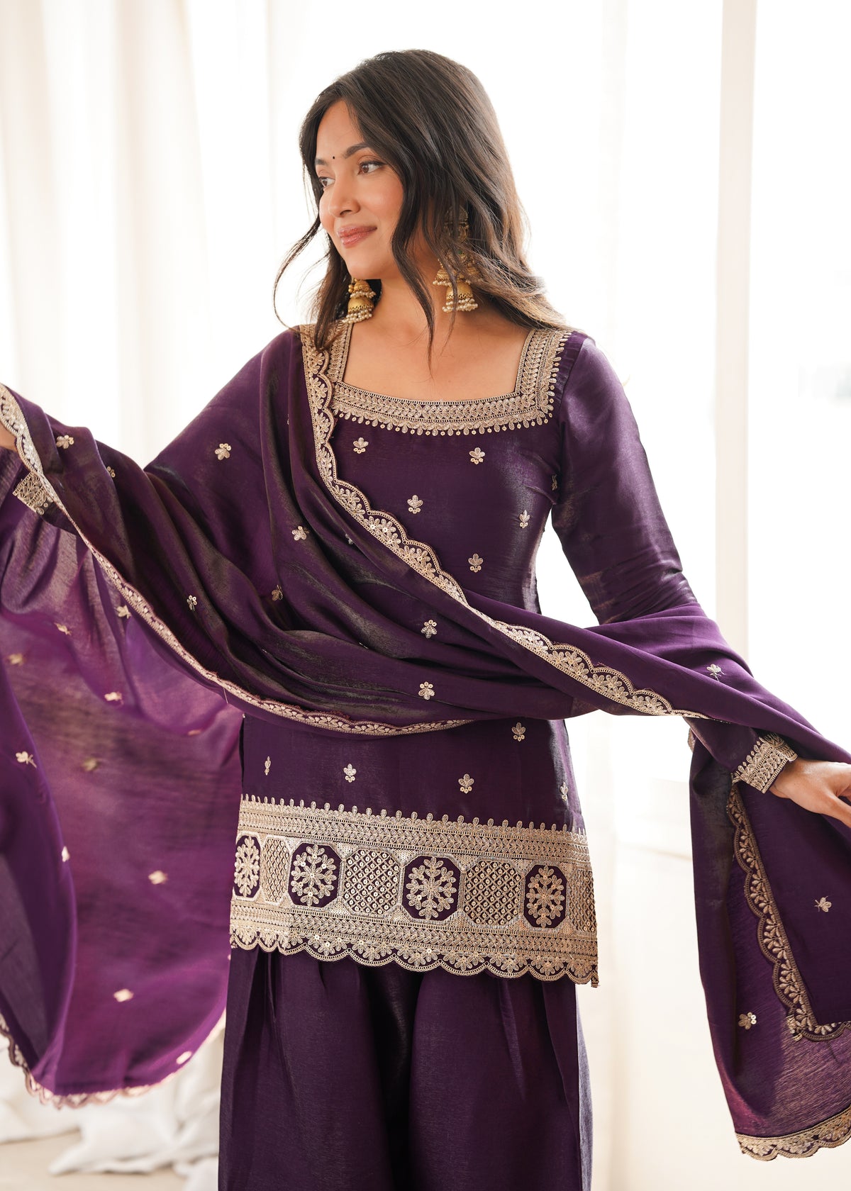 SHAHI JAMUNI DESIGNER FARSHI SALWAR SUIT SET