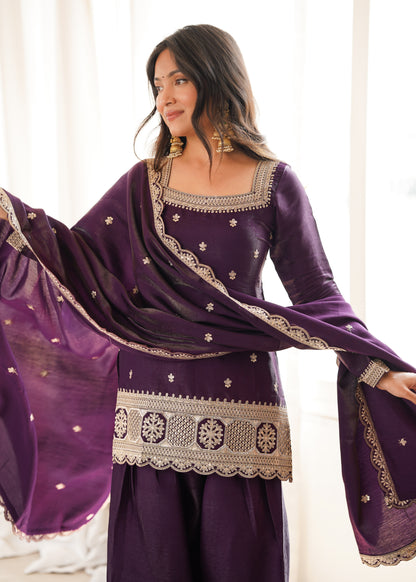 SHAHI JAMUNI DESIGNER FARSHI SALWAR SUIT SET