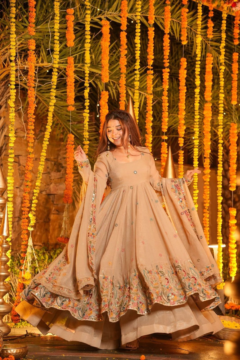 MASTANI FLORAL ANARKALI SUIT SET OF 3