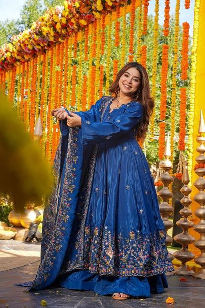 ARMANI FLORAL ANARKALI SUIT SET OF 3