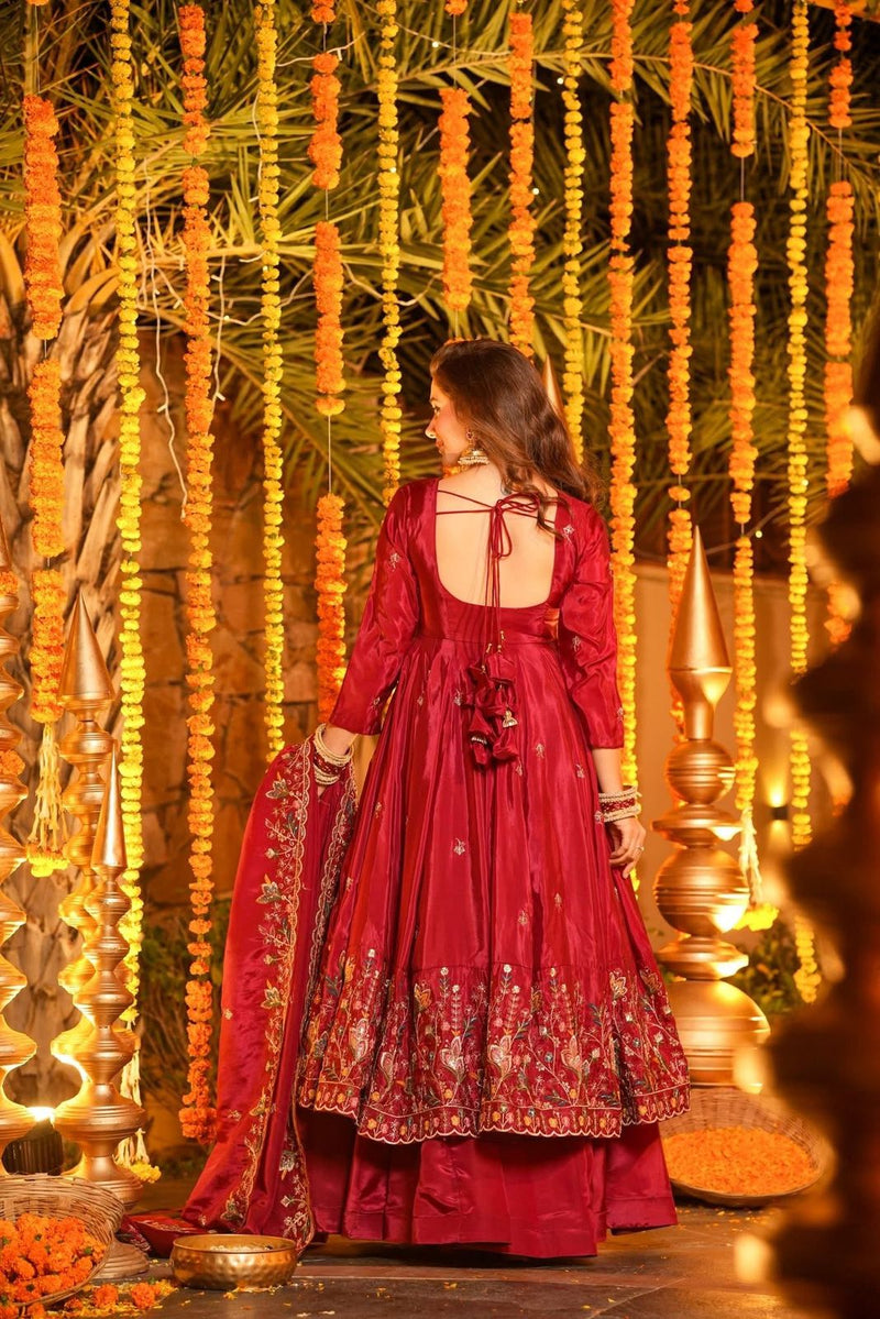 RAVISHA FLORAL ANARKALI SUIT SET OF 3