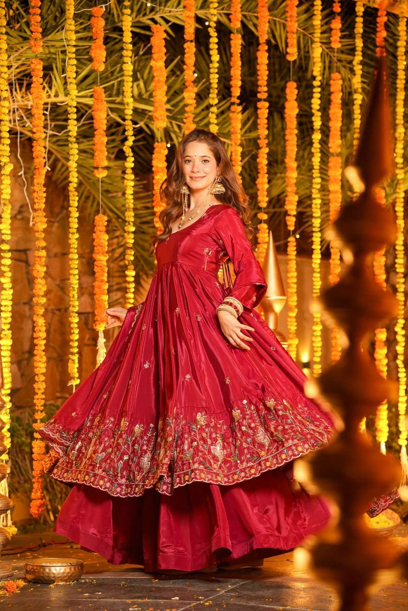 RAVISHA FLORAL ANARKALI SUIT SET OF 3