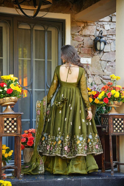NAISHVIKA FLORAL ANARKALI SUIT SET OF 3