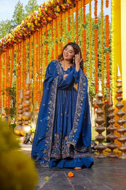 ARMANI FLORAL ANARKALI SUIT SET OF 3