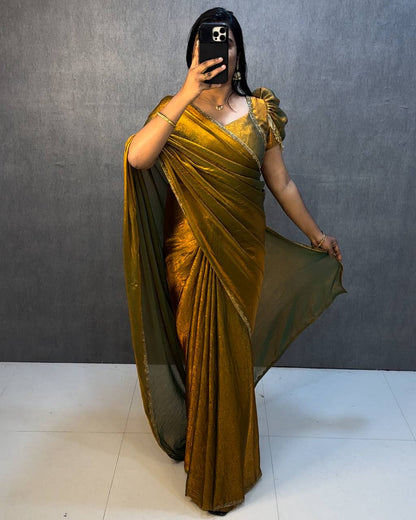 PREMIUM SOFT FENDI CHIFFON GOWN SAREE